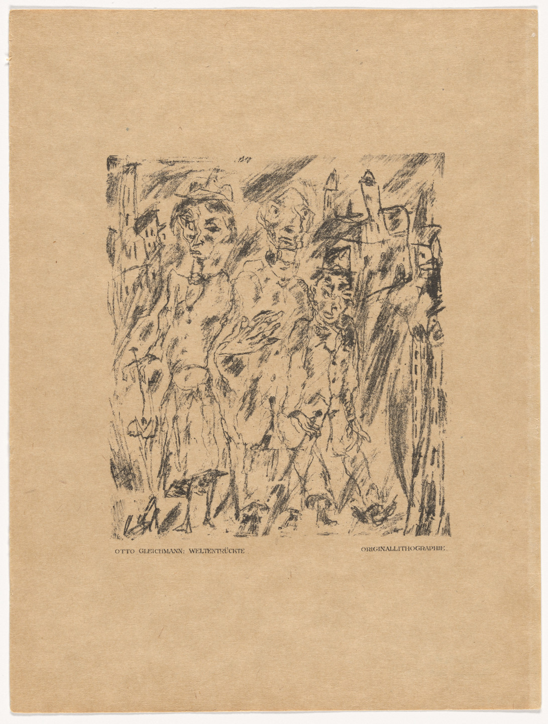 Otto Gleichmann. Removed from the World (Weltentrückte) (plate, preceding p. 297) from the periodical Das Kunstblatt, vol. 2, no. 10 (Oct 1918). 1918