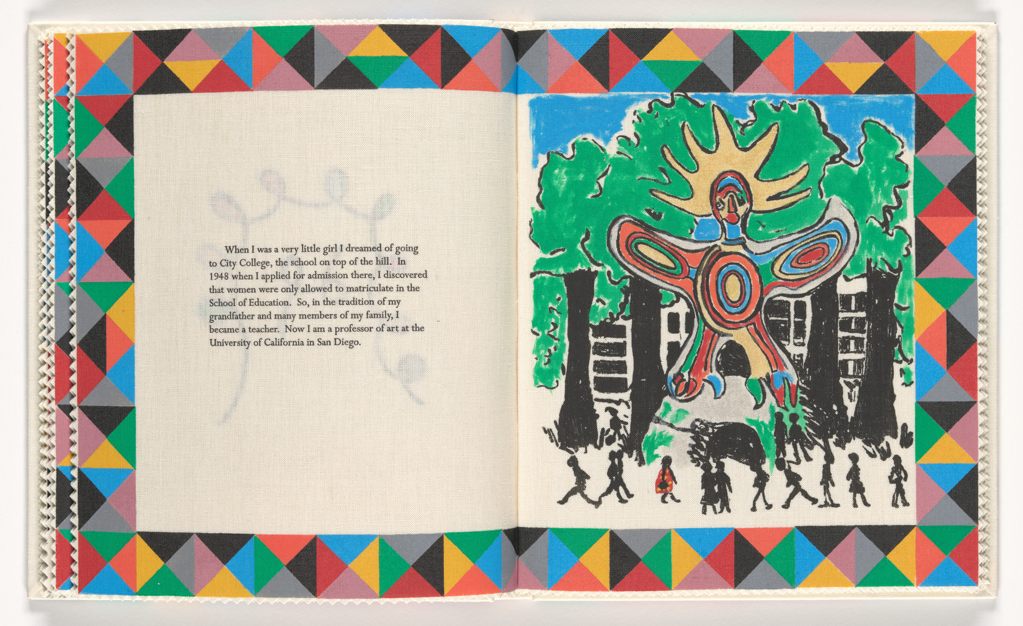 Faith Ringgold. Plate (folio 12) from Seven Passages to a Flight