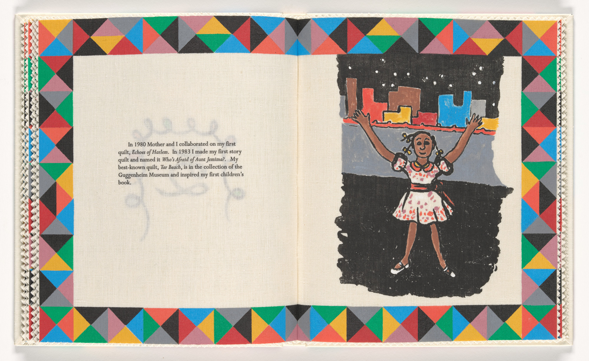 Faith Ringgold. Plate (folio 14) from Seven Passages to a Flight