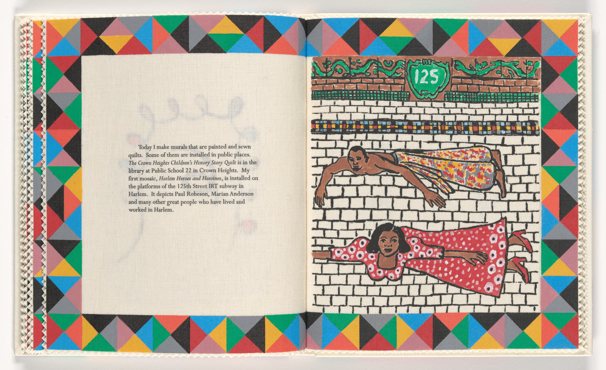 Faith Ringgold. Plate (folio 16) from Seven Passages to a Flight