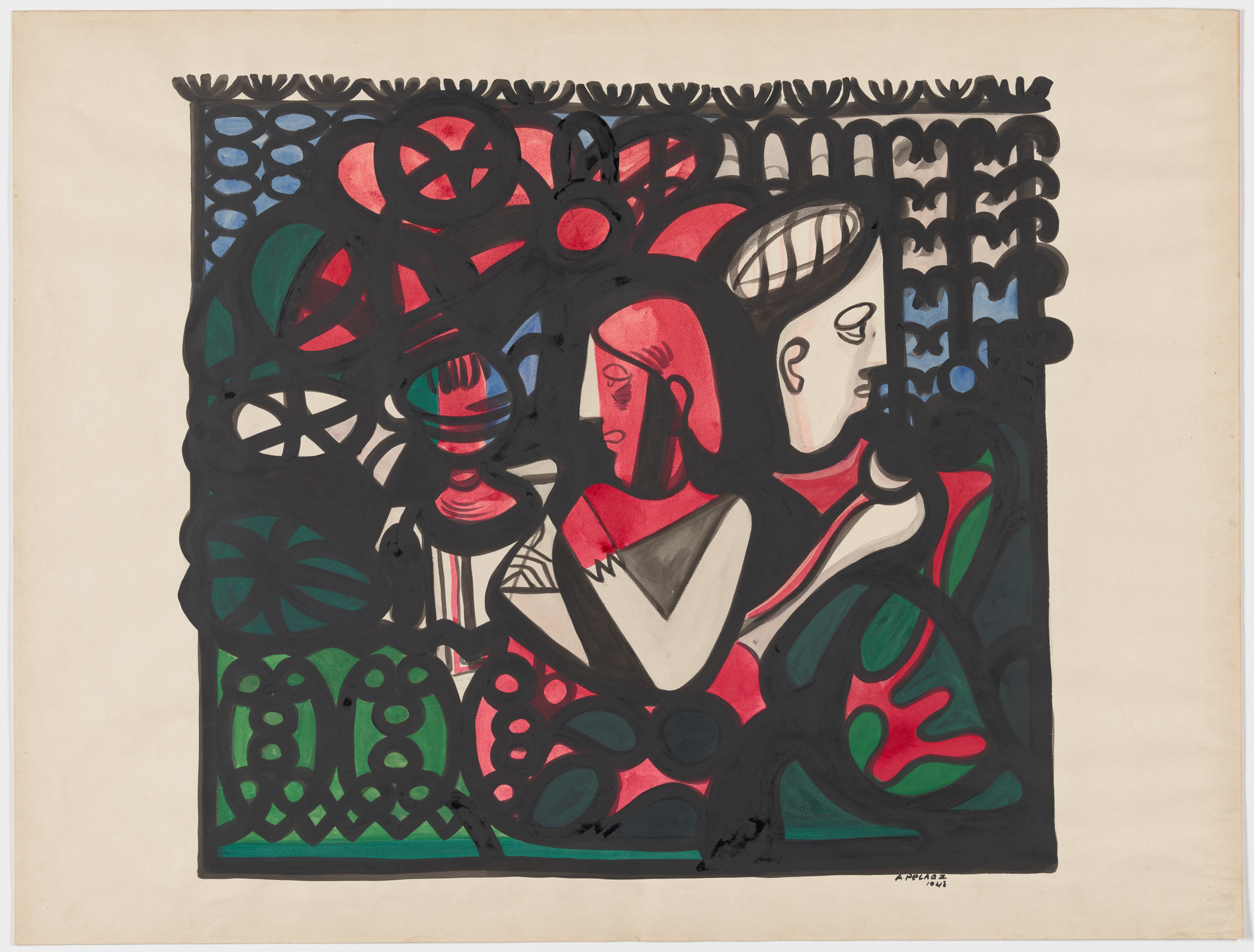 Amelia Peláez Del Casal. Girls. 1943