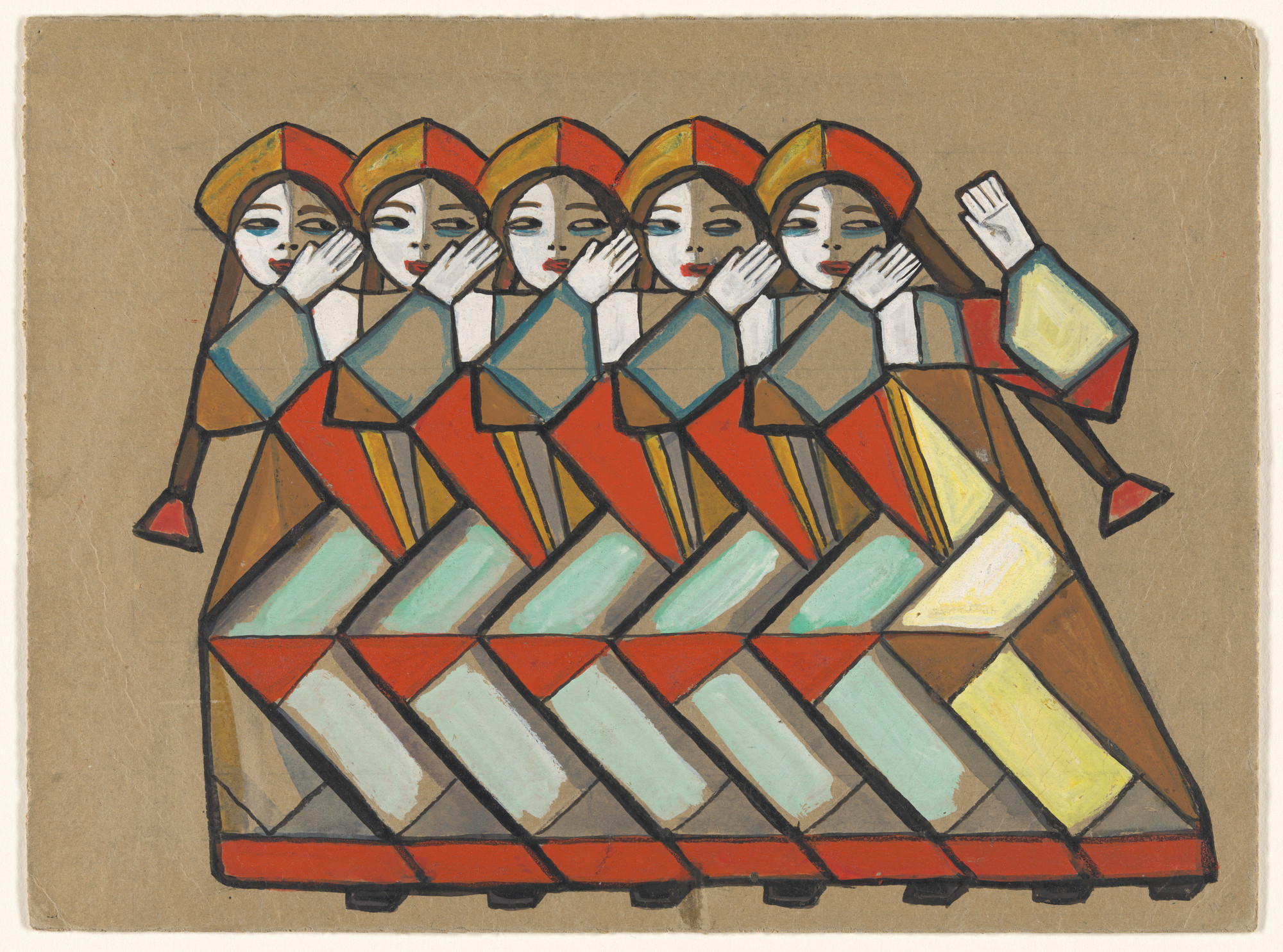 Sergei Soudeikine. Costume design for the ballet Les Noces ( The Wedding )