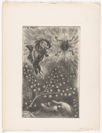 Untitled from the illustrated book "Les animaux et leurs hommes: Les hommes et leurs animaux" by Paul Éluard