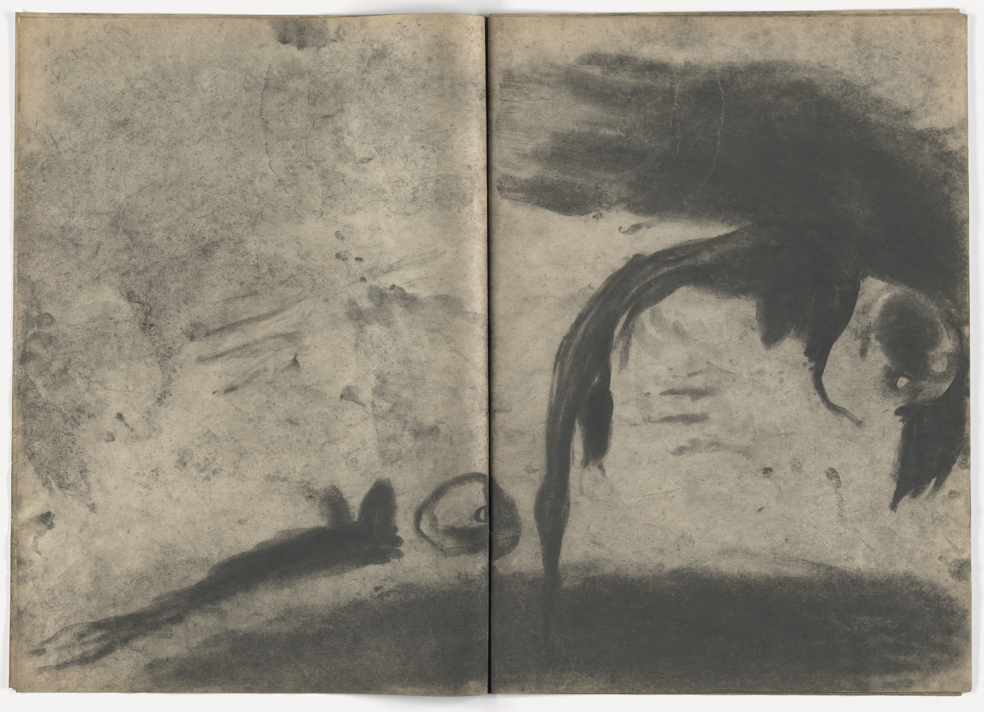 Miriam Cahn. Lesen im Staub, D.W.L. (Das Wilde Leben),. 1984