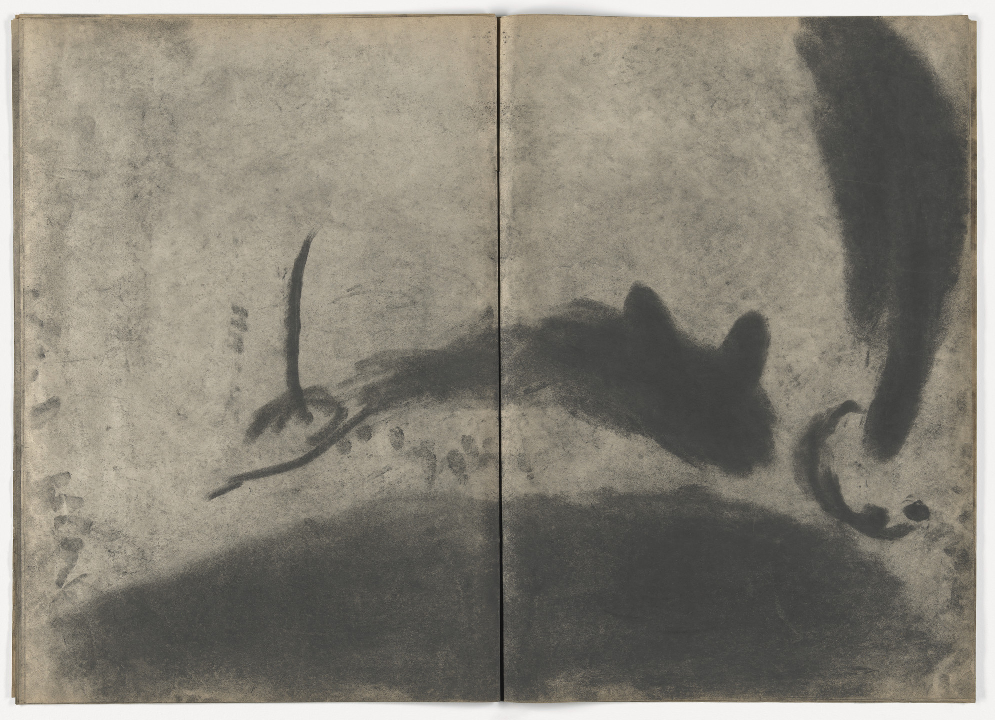 Miriam Cahn. Lesen im Staub, D.W.L. (Das Wilde Leben),. 1984