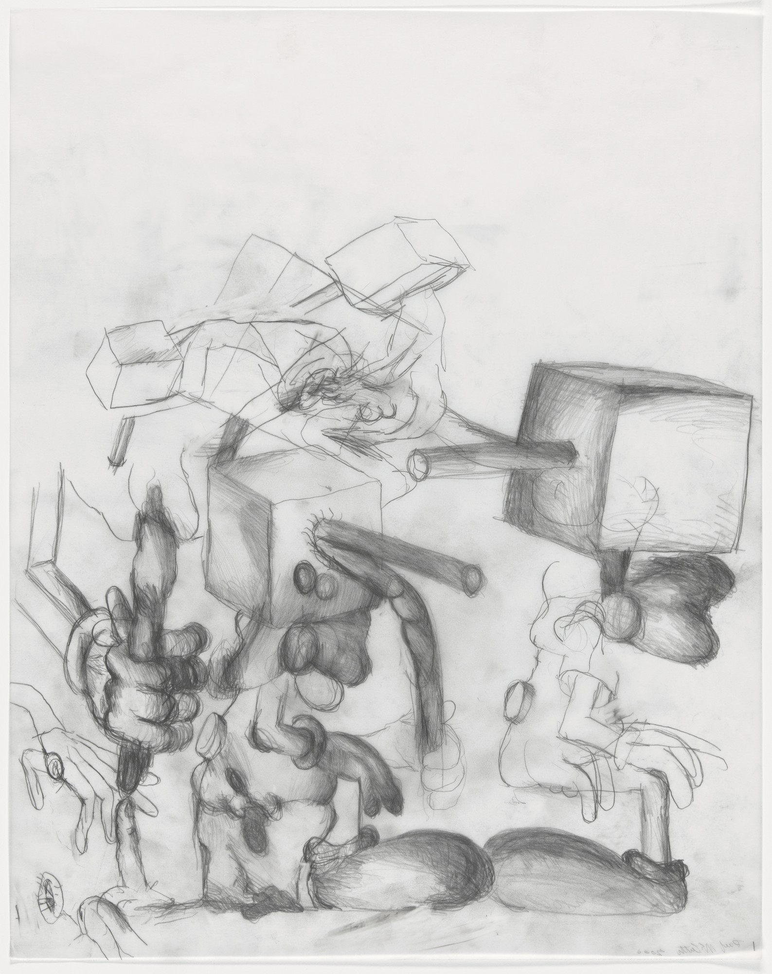 Paul McCarthy. Grouping and Coupling from the series Blockhead Drawings