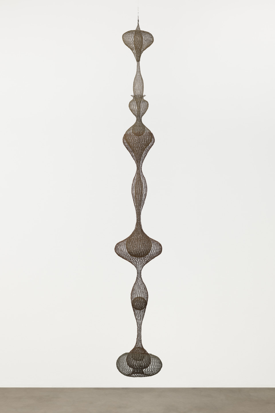 Ruth Asawa. Untitled (S.398, Hanging Eight-Lobed, Four-Part, Discontinuous Surface Form within a Form with Spheres in the Seventh and Eighth Lobes). c. 1955
