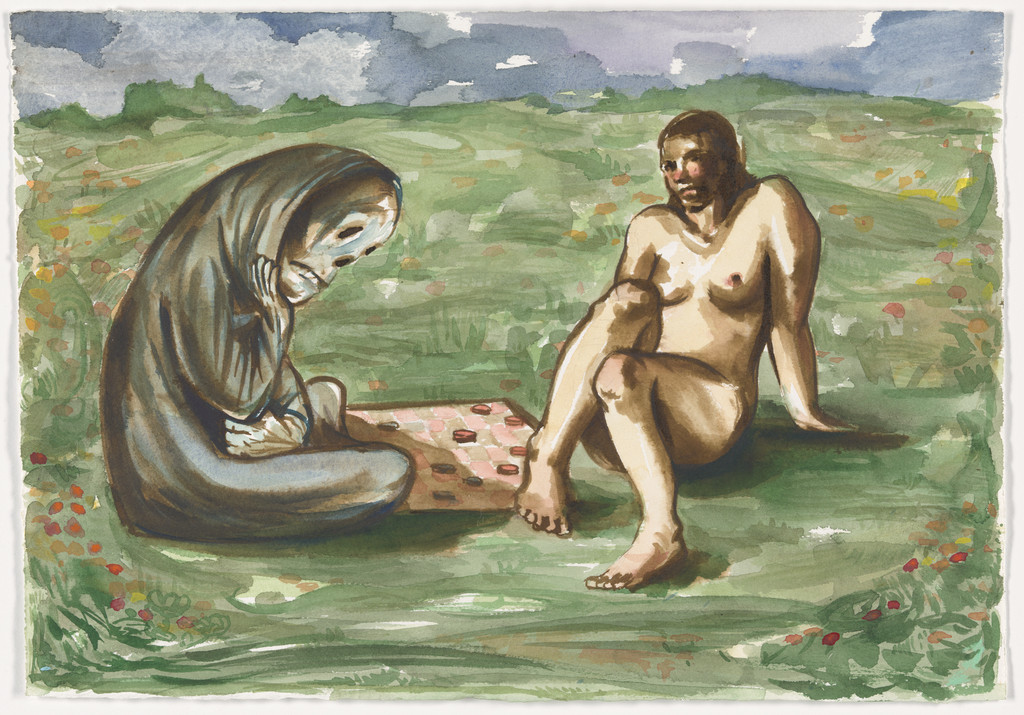 Death Playing Checkers