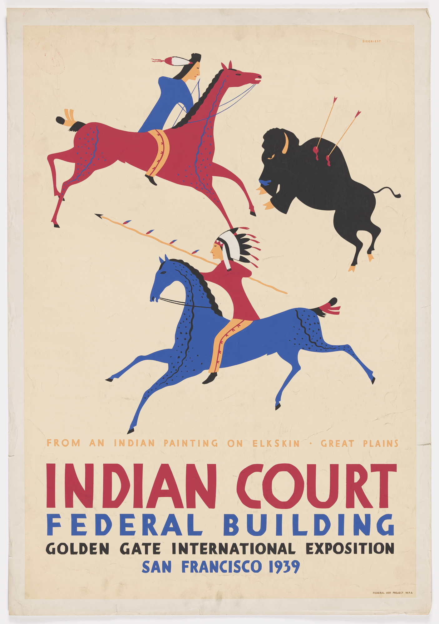 Siegriest. U.S. poster. Golden Gate International Exhibition, San Francisco