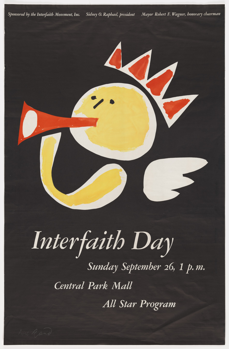 Paul Rand. Interfaith Day - Sunday Sept. 26. 1954
