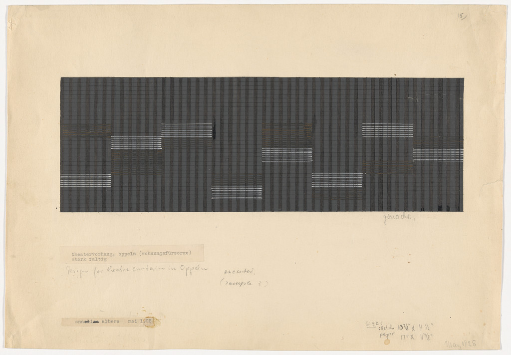 Design for Theater Curtain, Oppeln by Anni Albers