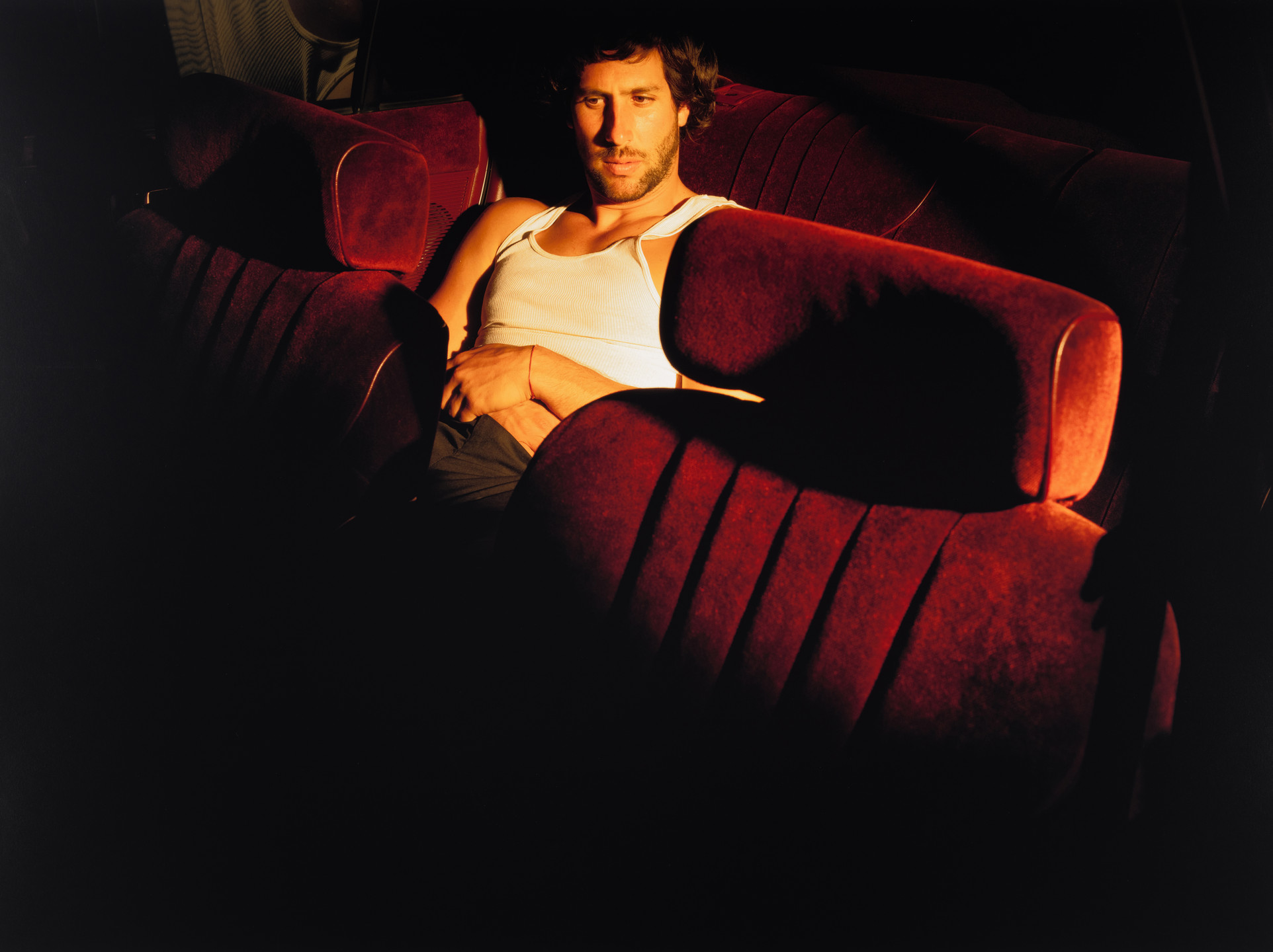 Tania Franco Klein. Red Car, Person (Subject #12). 2022