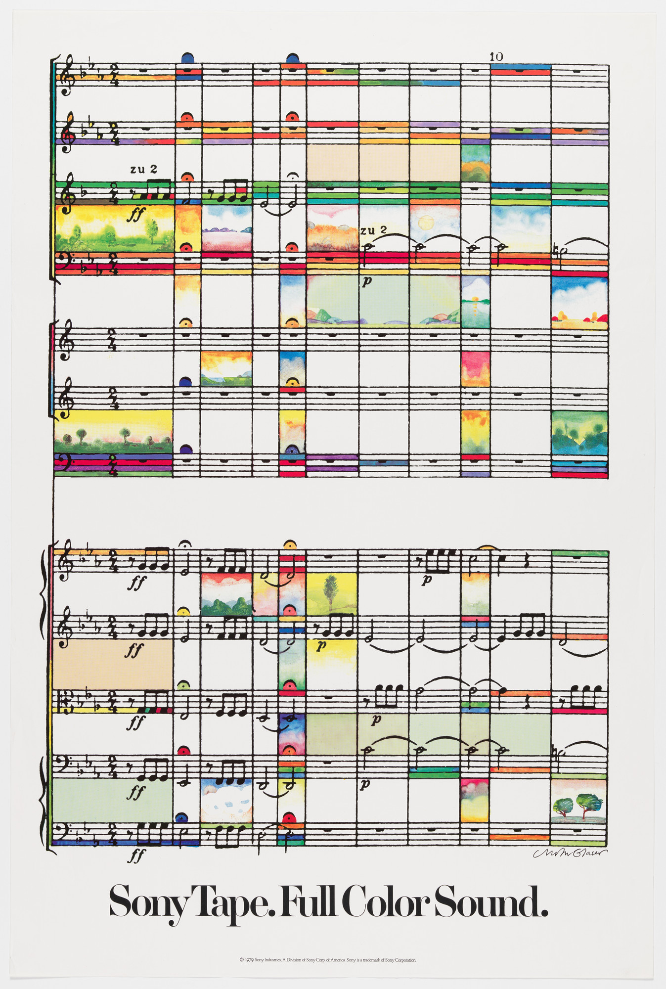 Milton Glaser. Sony Tape: Full Color Sound