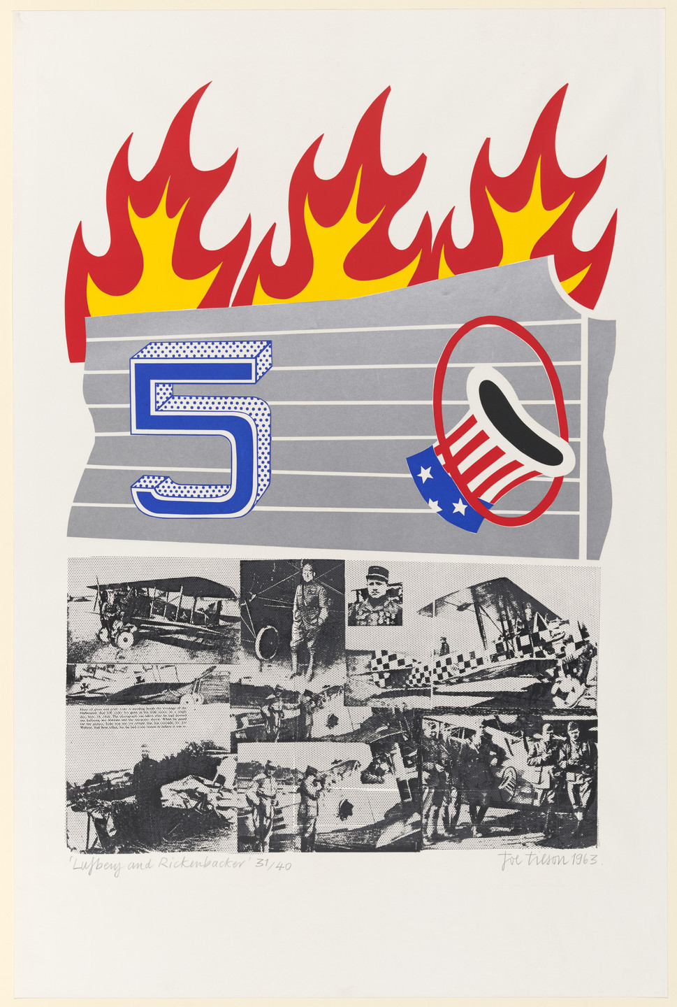 Joe Tilson. Lufbery and Rickenbacker from The Institute of Contemporary Arts Portfolio. 1963 (published 1964).