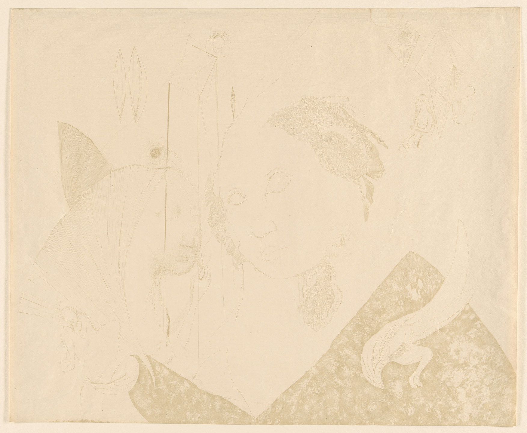 Dorothy Hood. Two Heads. 1947