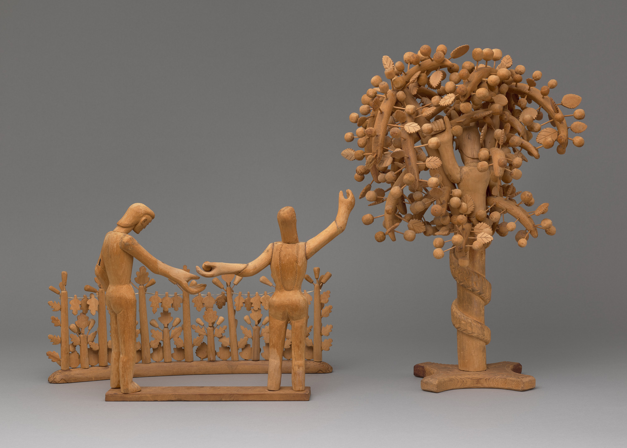 José Dolores López. Adam and Eve and the Serpent. c. 1930