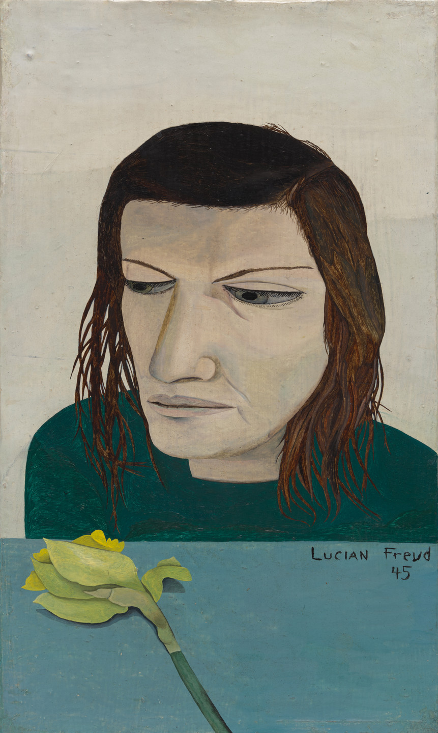 Lucian Freud. Woman with a Daffodil. summer 1945