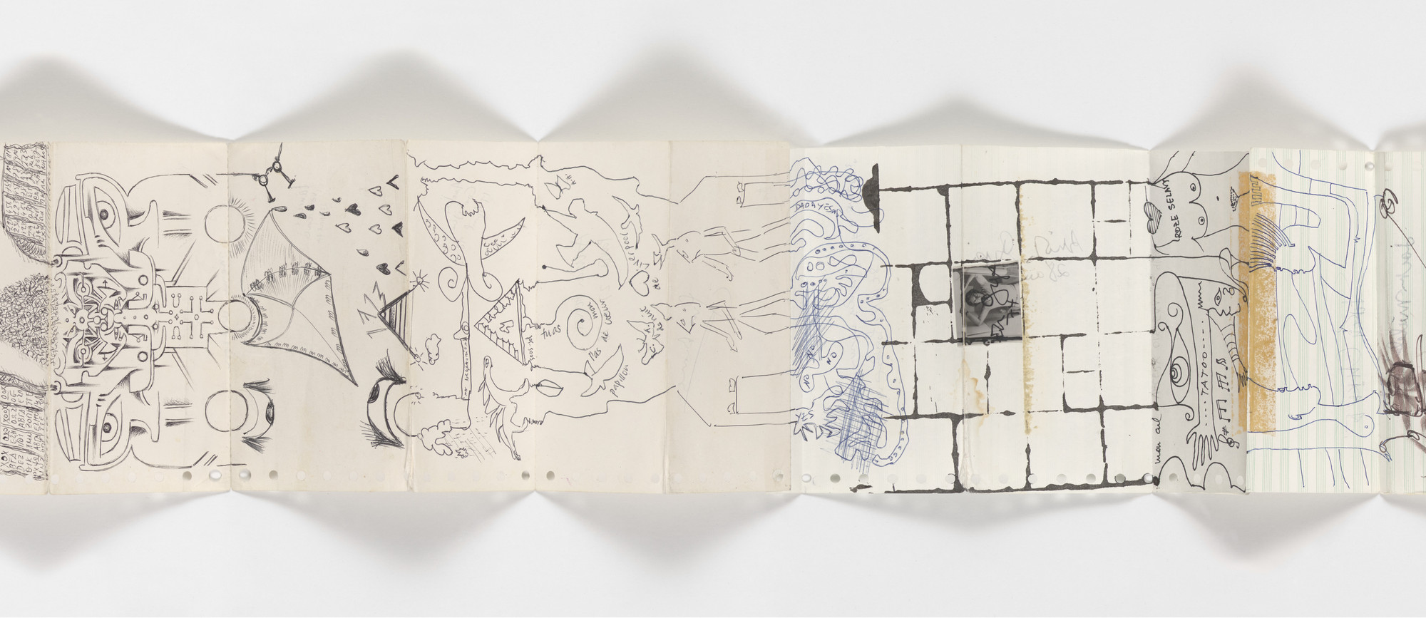 Ted Joans, Gregory Corso, Simon Watson Taylor, Charles Henri Ford, Joyce Mansour, Alberto Gironella, Jayne Cortez, Georges Gronier, Malangatana Valente Ngwenya, Milford Graves, Papa Ibra Tall, Lamine Dolo, Younousse Sèye, Mohamed Ajnakane, Mohammed Mrabet, Paul Bowles, Abdel Kader El-Janabi, Nanos Valaoritis, Marie Wilson, Laurens Vancrevel, Andrei Codrescu, Adrian Henri, Jim Burns, John Digby, Brion Gysin, Valery Oisteanu, LeRoy Clarke, Jack Micheline, Shel Silverstein, Michael Horovitz, Tuli Kupferberg, Édouard Roditi, Jean-Jacques Lebel, Gentiane Gaussot Taprah, David Gascoyne, Allen Ginsberg, Shirley Goldfarb, Peter Orlovsky, Robert Cordier, Cornelis "Kees" Buddingh', Kazuko Shiraishi, Natascha Ungeheuer, Lawrence Ferlinghetti, Anne Waldman, William S. Burroughs, Enrique Hernández d'Jesús, David Henderson, Nancy Joyce Peters, Philip Lamantia, Thom Burns, Ishmael Reed, Ray Johnson, André Laude, Ronald Sukenick, Ruth Francken, Alan Ansen, Dorothea Tanning, Barbara Chase-Riboud, Lou Laurin Lam, Jim Amaral, Michel Leiris, Robert Lebel, Amiri Baraka (previously known as LeRoi Jones and Imamu Amear Baraka), Amina Baraka, Simon Vinkenoog, Seymour Krim, Cecil Taylor, Michael McClure, Gustavo Ramos Rivera, Ahmed Yacoubi, Erró (Gudmundur Gudmundsson), Dick Higgins, Alison Knowles, Virginia Cox, Wole Soyinka, Romare Bearden, Jerome Rothenberg, Victor Hernández Cruz, Taylor Mead, Robert Lebel, Louis Lehmann, Robert Benayoun, Vincent Bounoure, Konrad Klapheck, Roger Cardinal, Roland Penrose, Woody van Amen, Alain Jouffroy, Roberto Matta, Breyten Breytenbach, Pavel Řezníček, Peter Wood, Bill Dixon, Ed Clark, Melvin Edwards, Stanley William Hayter, Mário Cesariny, Inácio Matsinhe, Edouard Jaguer, Octavio Paz, Giovanna, Jean Benoît, John Ashbery, James Rosenquist, Hilary Booth, Larry Rivers, Merton Simpson, Robert Creeley, Susana Wald, Ludwig Zeller, Saúl Kaminer, Lois Mailou Jones, Penelope Rosemont, Franklin Rosemont, Betye Saar, Tony Pusey, Jacob Lawrence, Eva Švankmajerová, Martin Stejskal, Ludvík Šváb, Philip West, Alexander "Skunder" Boghossian, Robert LaVigne, Mark Brusse, Homero Aridjis, Robert Colescott, Robert Farris Thompson, Quincy Thomas Troupe, Jr., Bruce Conner, David Hammons, Ron Sakolsky, Laura Corsiglia, Various Artists. Long Distance. 1976–2005