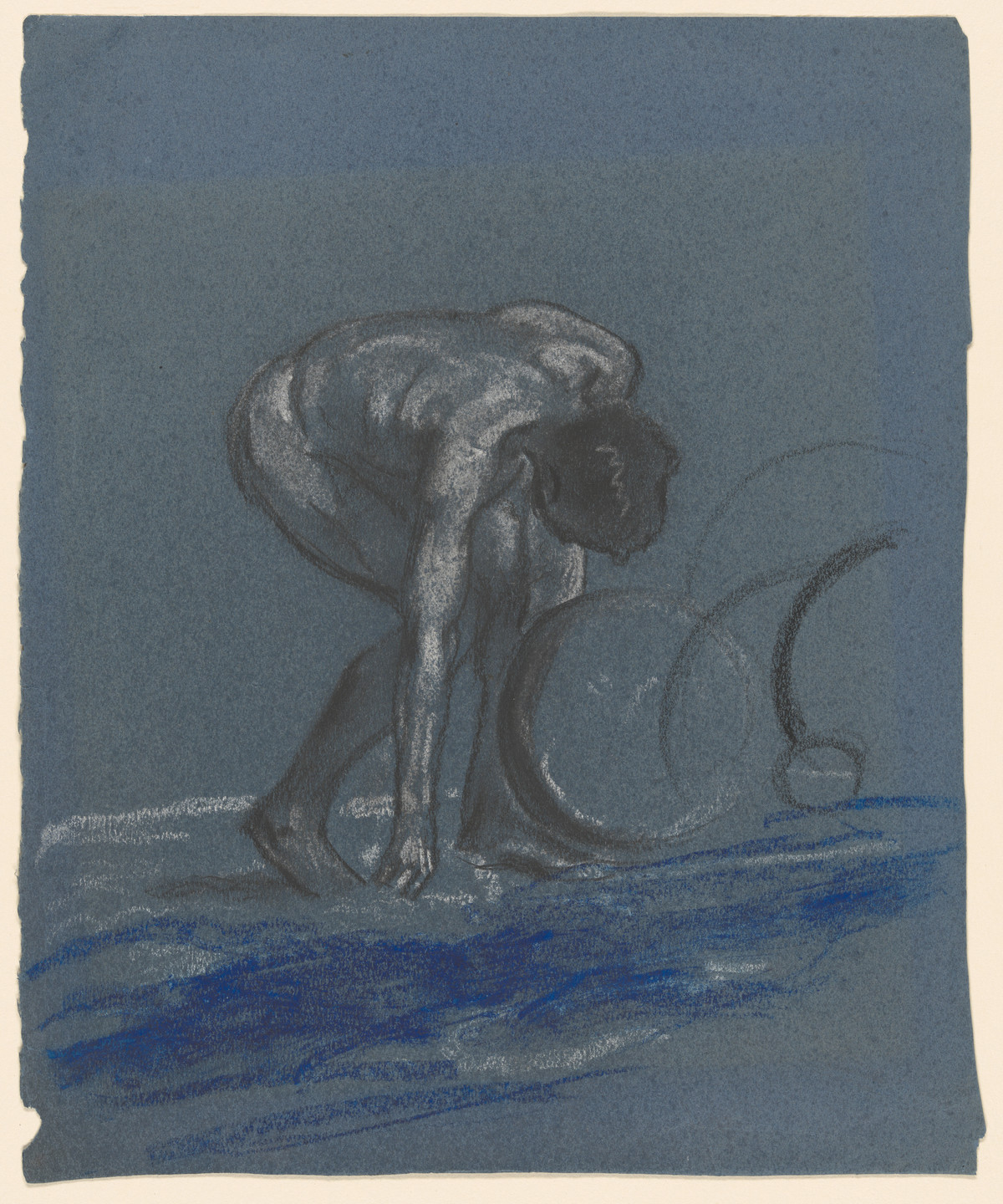 Arthur B. Davies. Study for Flume of Destiny. (c. 1910)