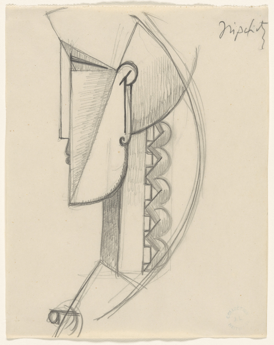 Jacques Lipchitz. Girl with Braided Hair. (1914)