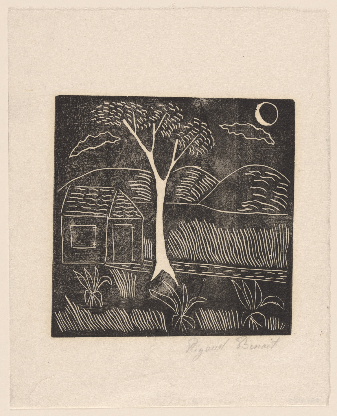 Rigaud Benoit, Unidentified. Untitled from 10 Original Woodcuts Signed by the Popular Painters of Haiti (10 Gravures Originales signées par les peintres populaires d&#39;Haiti). 1947