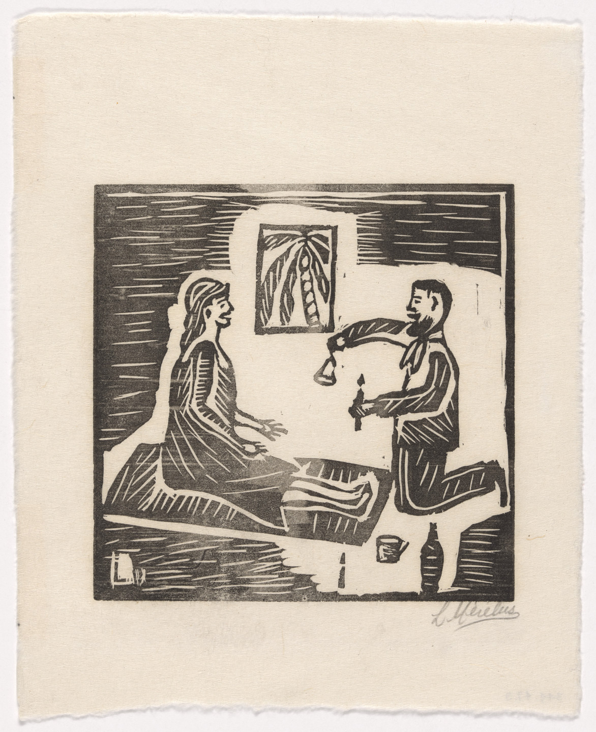 Lusimond Merelus, Unidentified. Untitled from 10 Original Woodcuts Signed by the Popular Painters of Haiti (10 Gravures Originales signées par les peintres populaires d&#39;Haiti). 1947