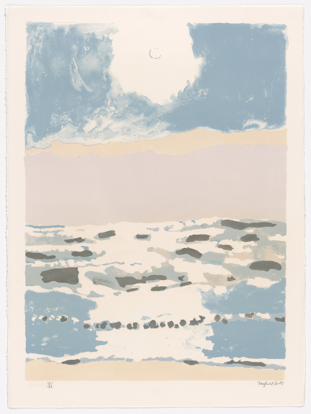 Fairfield Porter. Sun and Sea from 1776 USA 1976 Bicentennial Prints. (1975, published 1976)