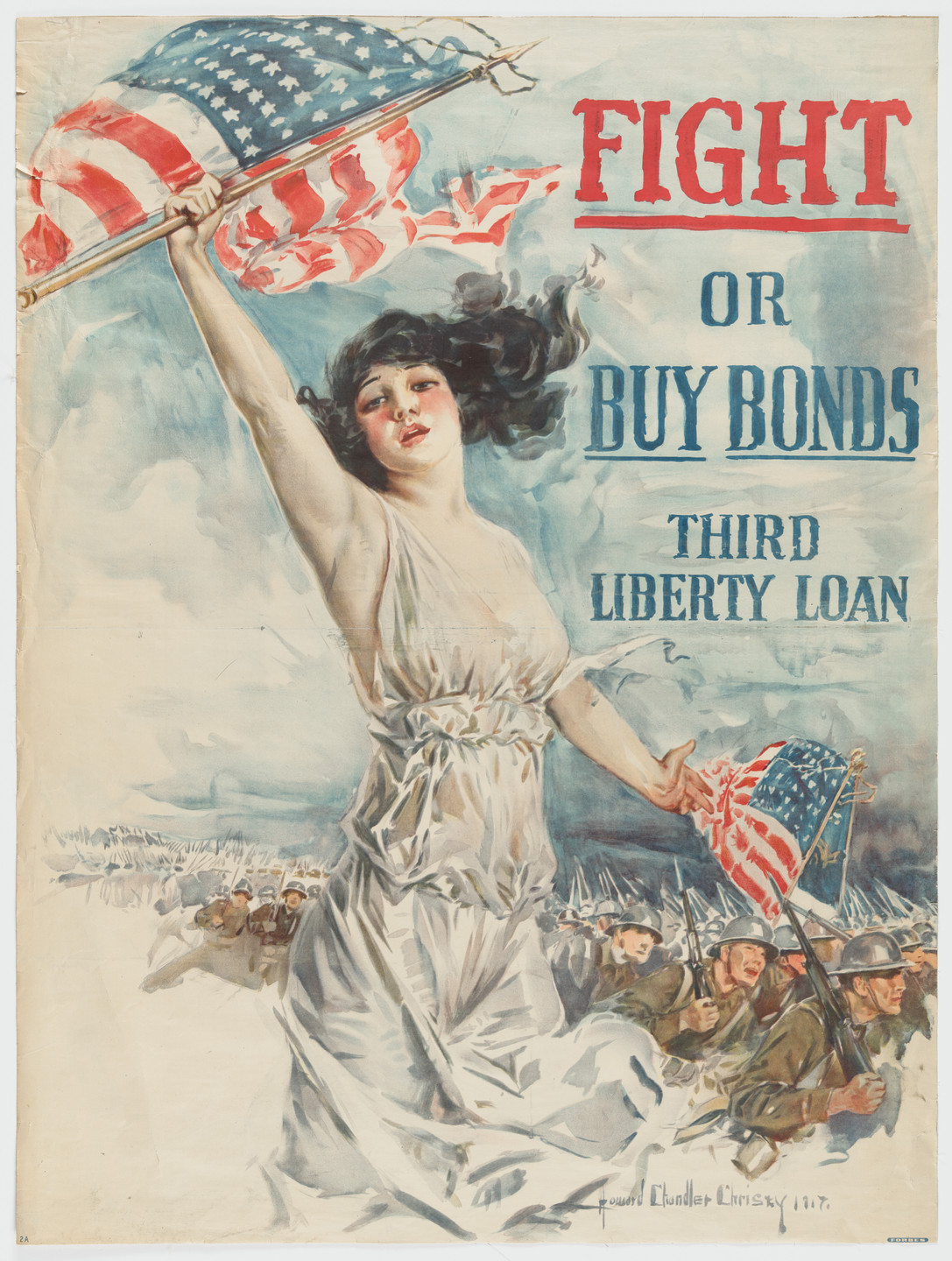 Howard Chandler Christy. Fight or Buy Bonds: Third Liberty Loan. 1917