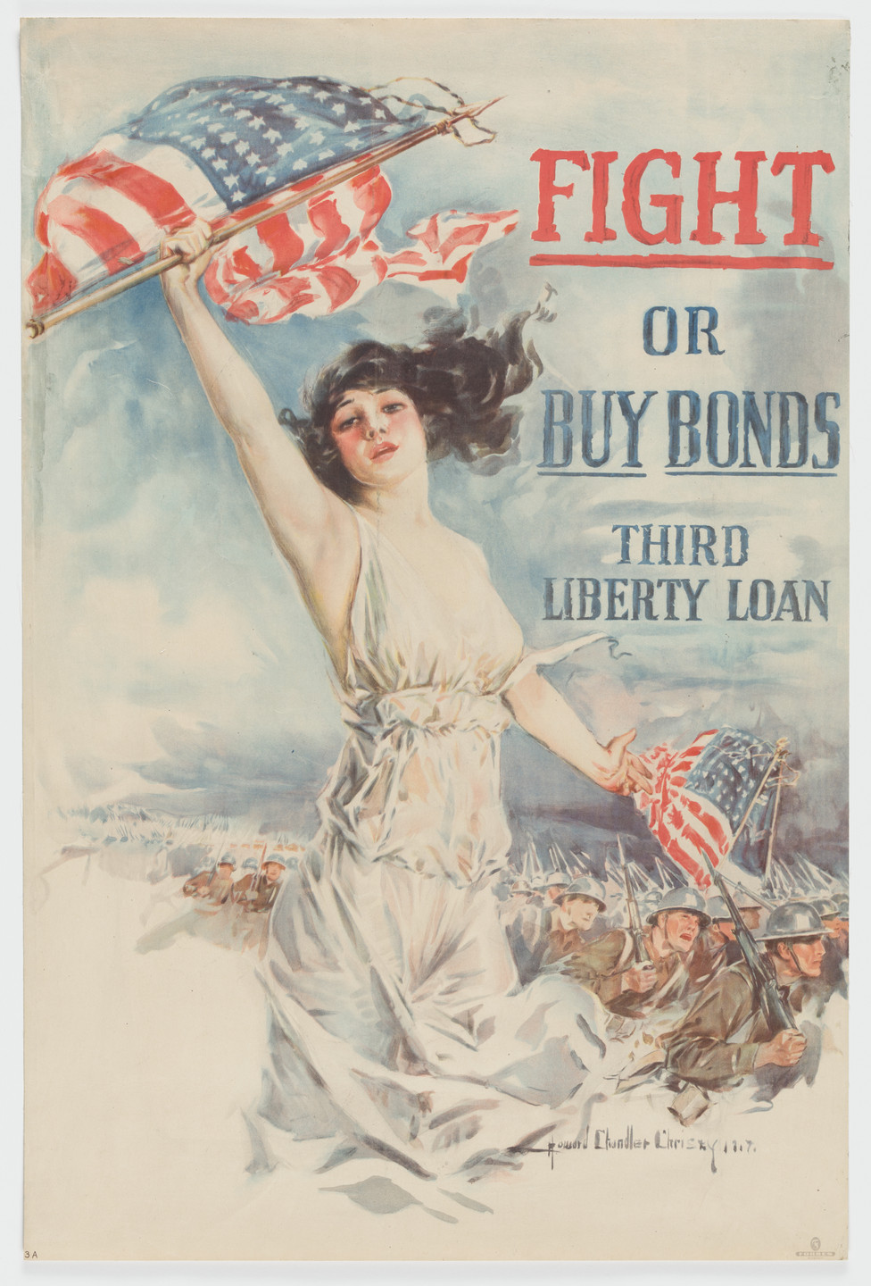 Howard Chandler Christy. Fight or Buy Bonds. Third Liberty Loan. 1917