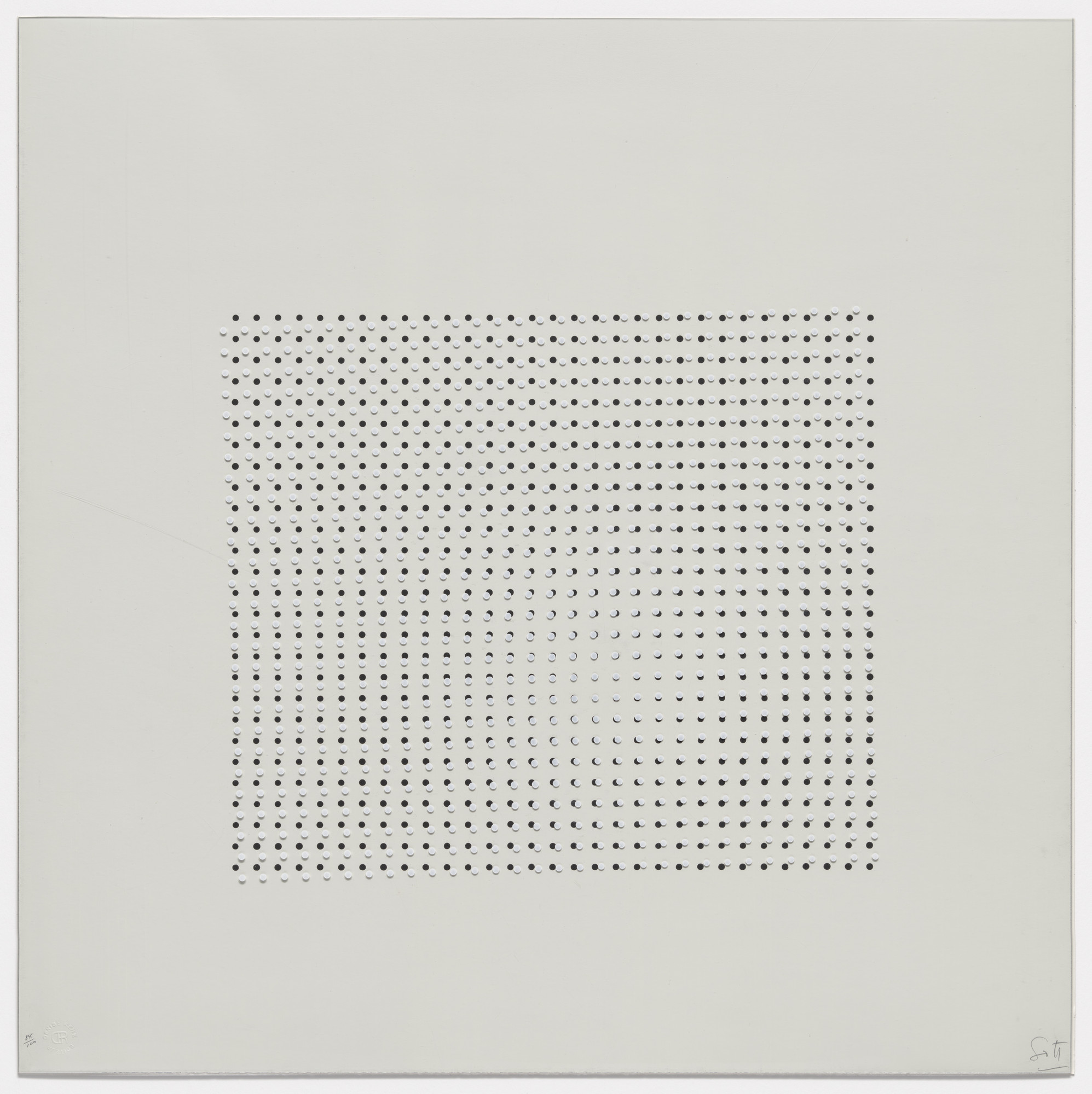 Jesús Rafael Soto. White Points on Black Points (Puntos blancos sobre puntos negros) from Sotomagie