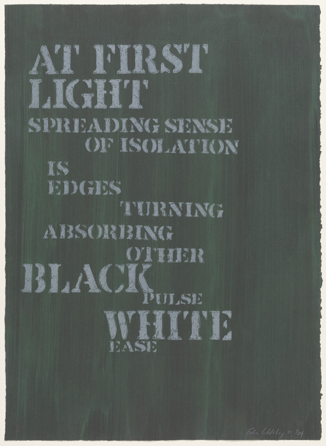Edwin Schlossberg. At First Light. 1981