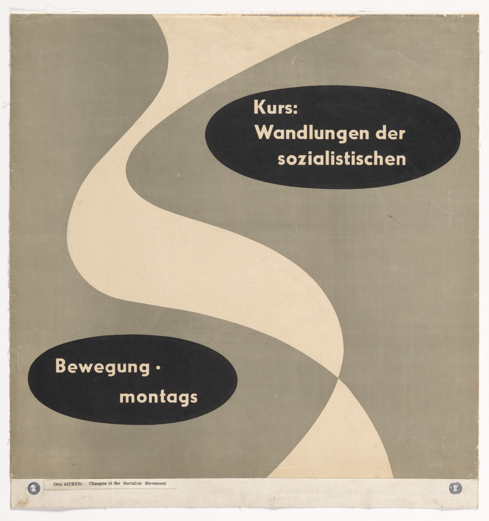 Otl Aicher (also known as Otto Aicher). Kurs: Wandlungen der Sozialistischen Bewegung-Montags