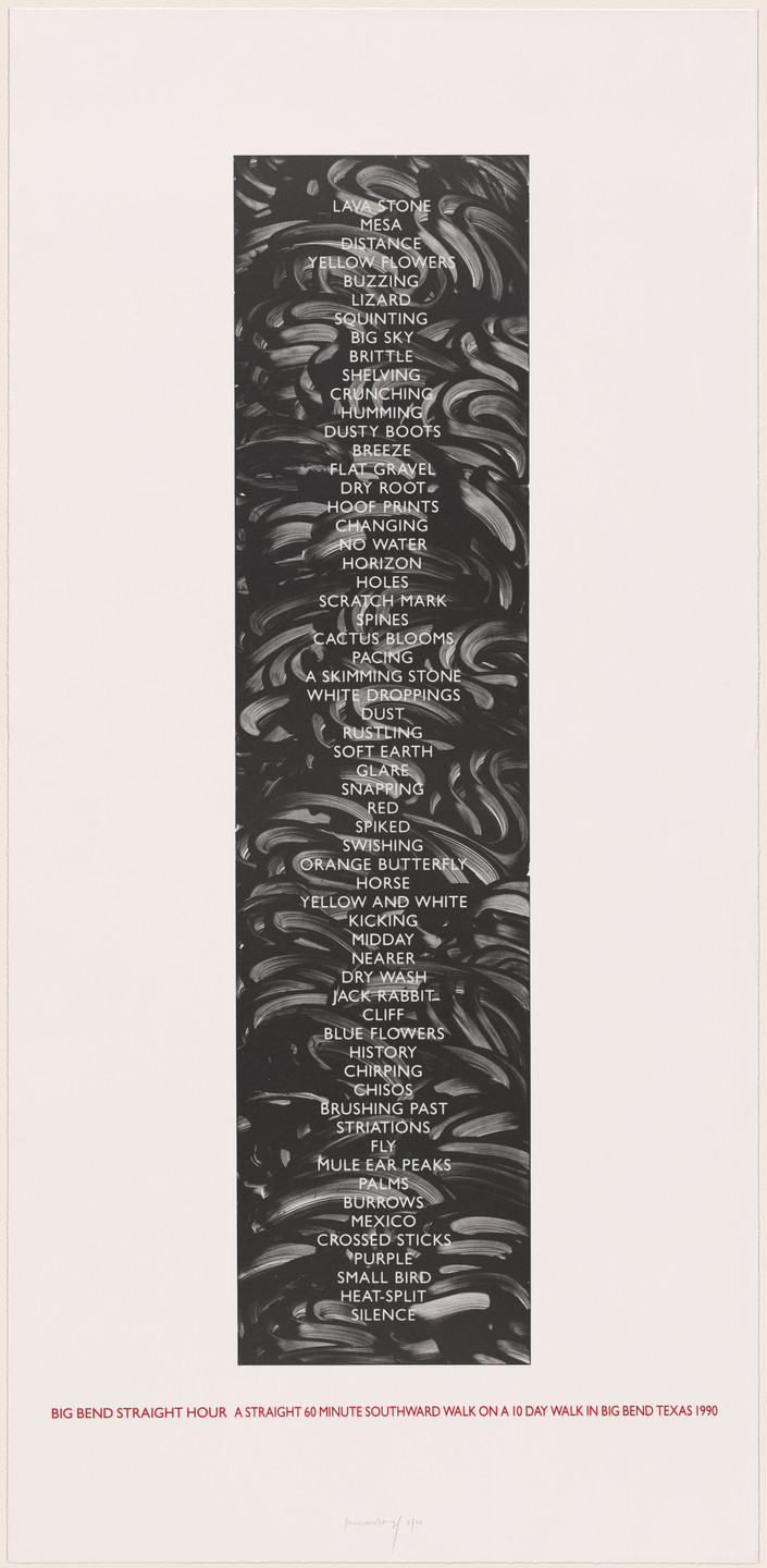 Richard Long. 60 Minute Walk. 1990 | MoMA