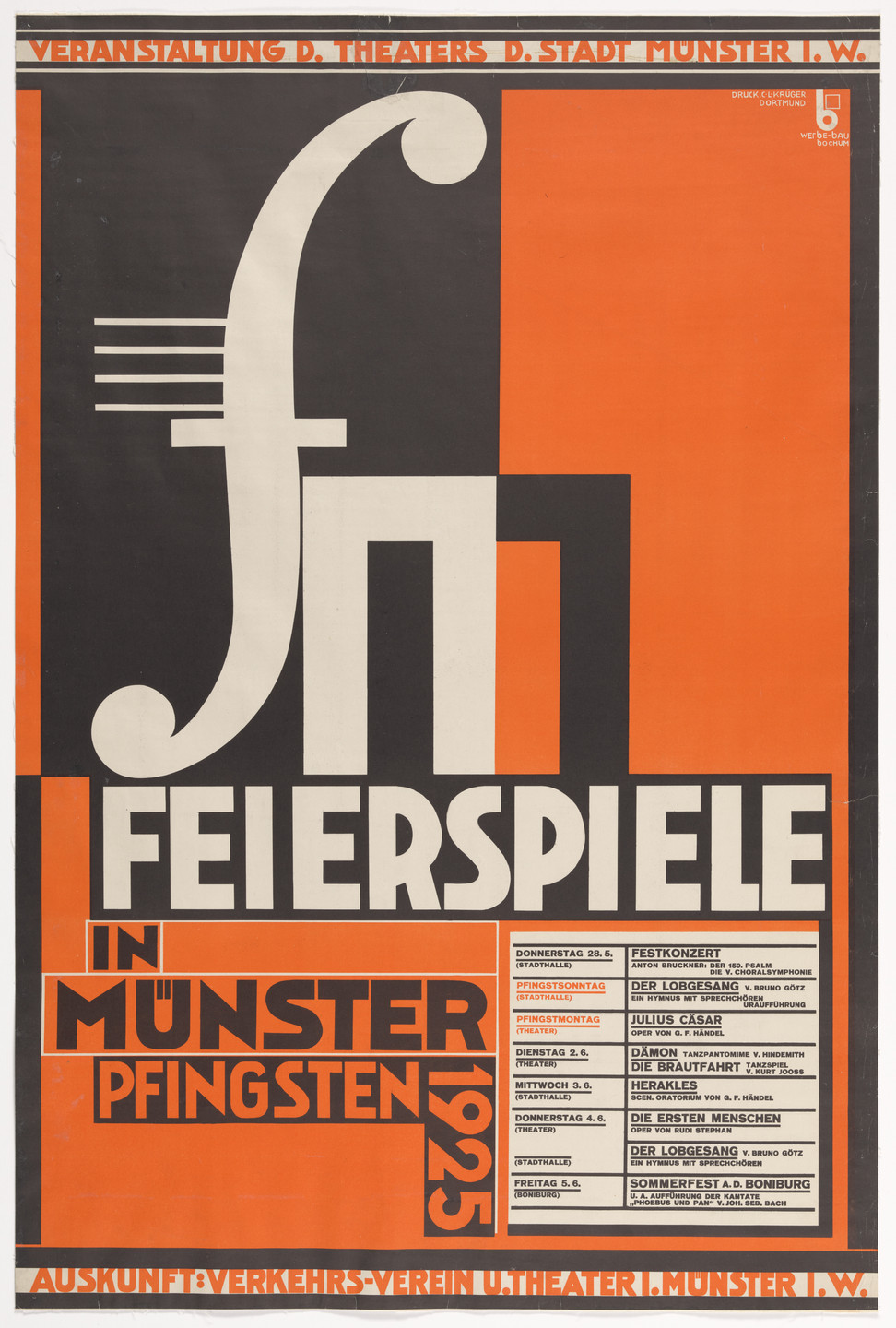 Max Burchartz. Feierspiele in Münster. 1925