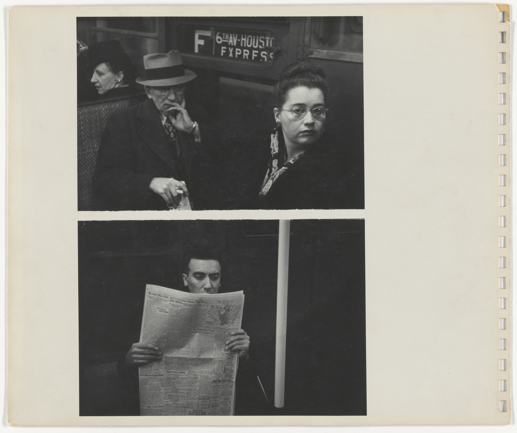 Rudy Burckhardt. Untitled photographs from an untitled album with a sonnet by Edwin Denby. 1946-47