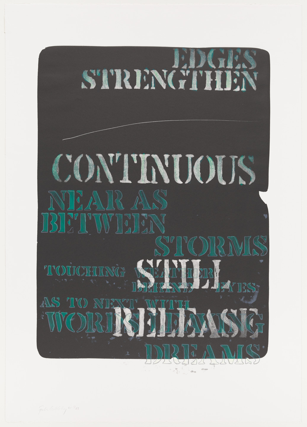 Edwin Schlossberg. Edges Strengthen. 1981