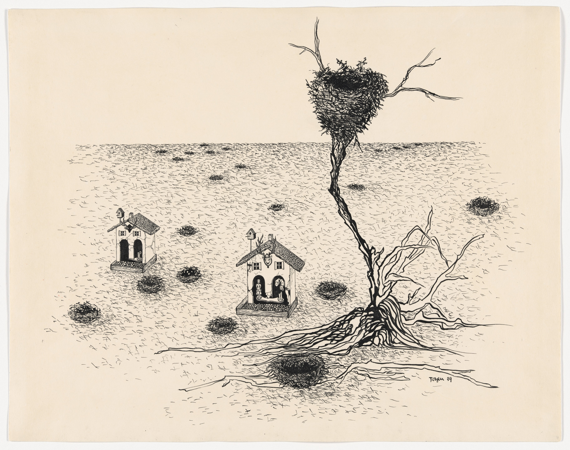 Toyen (Marie Čermínová). Untitled (Drawing for Střelnice [The Shooting Gallery]). 1939