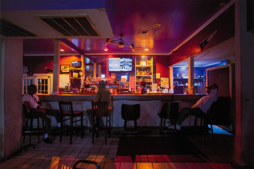 The Monday Faithfuls (Purple Rain Bar), New Orleans from the series Vanishing Black Bars & Lounges