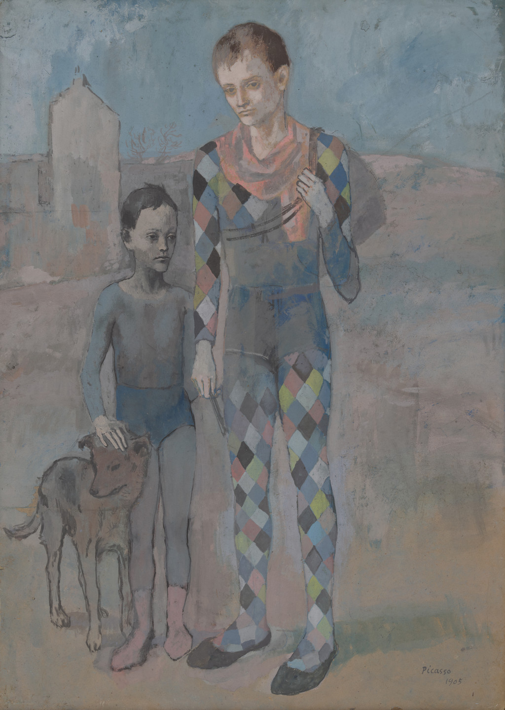 Pablo Picasso. Two Acrobats with a Dog. 1905