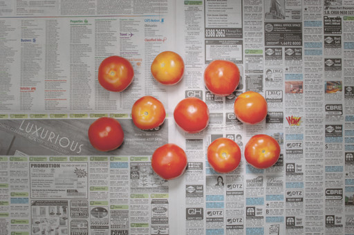 Chow and Lin, Stefen Chow, Huiyi Lin. The Poverty Line (Tomatoes) (Singapore). 2010-2020