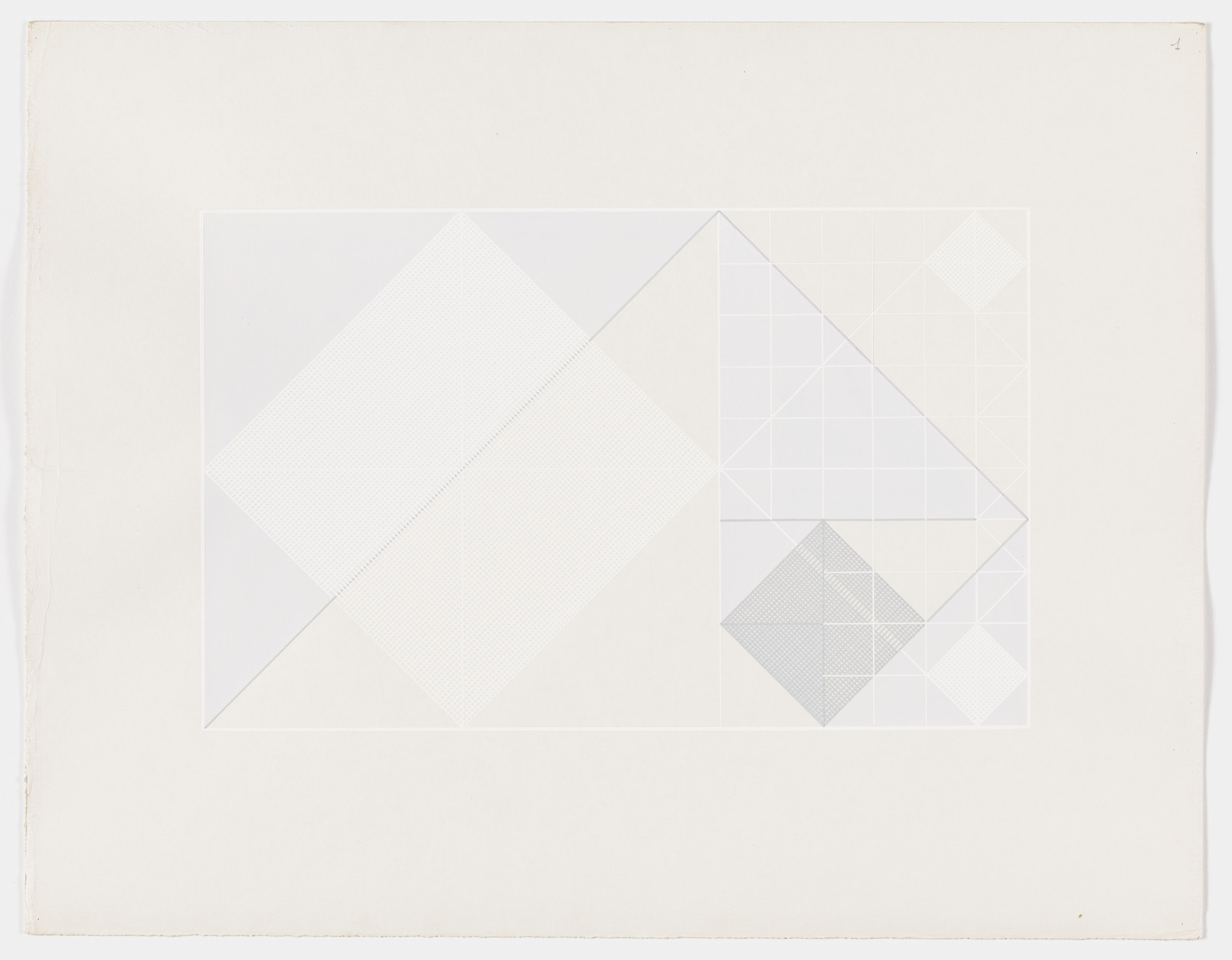 Lauretta Vinciarelli. Untitled (gray and white lines)