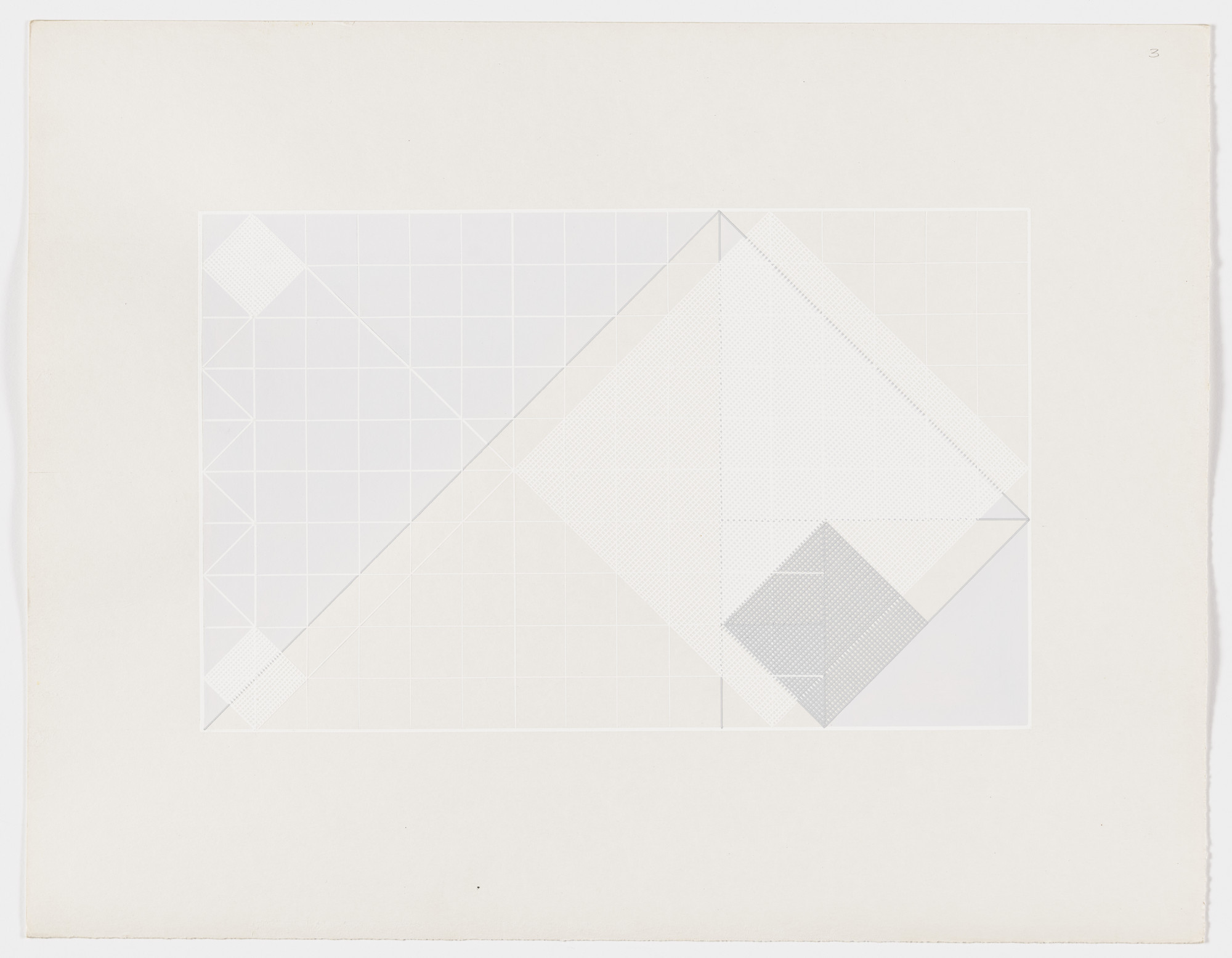 Lauretta Vinciarelli. Untitled (gray and white lines)