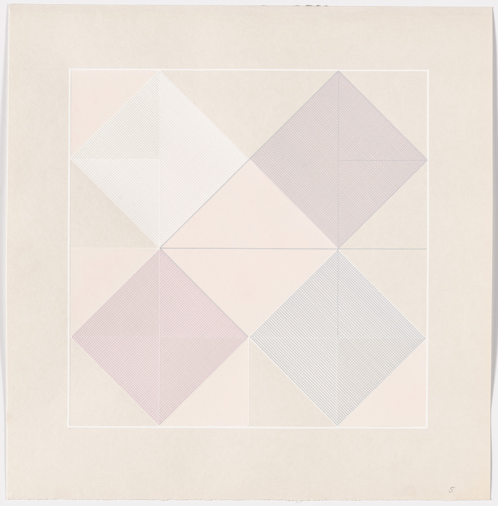 Variations and Interferences of 3 Non-Homogenous Grids in a 32 x 32 cm Square