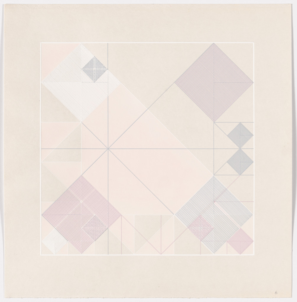 Variations and Interferences of 3 Non-Homogenous Grids in a 32 x 32 cm Square