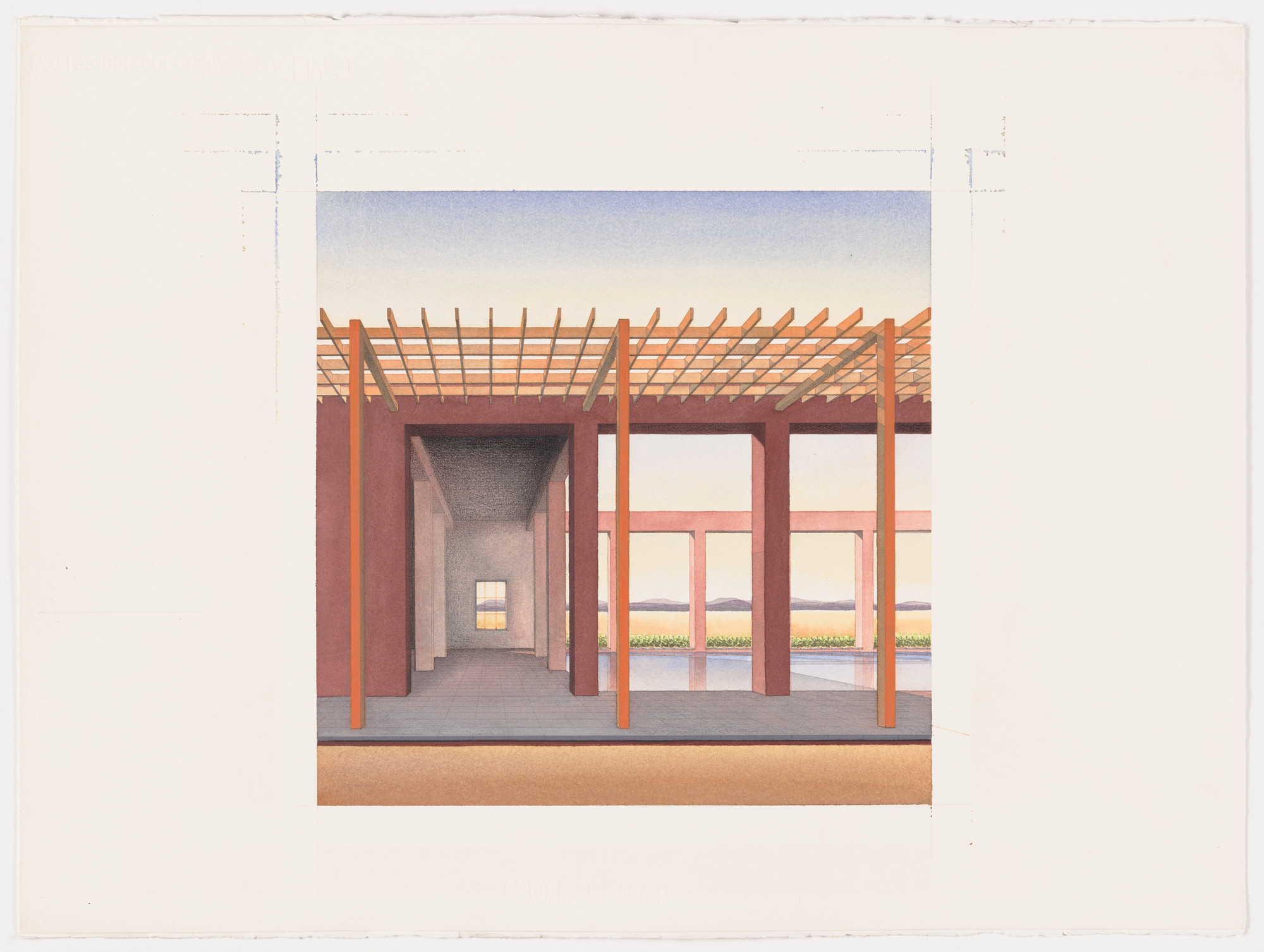 Lauretta Vinciarelli. Water Enclosure with Landscape