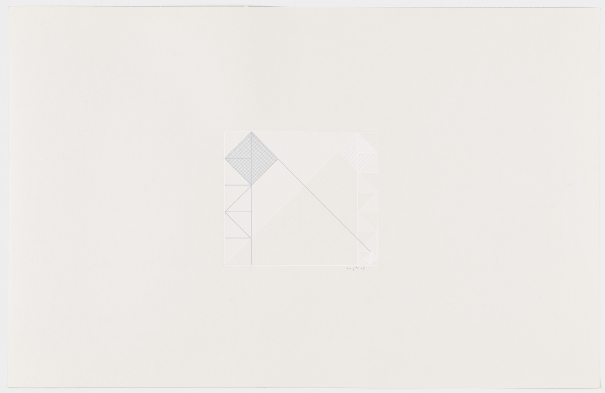 Lauretta Vinciarelli. Untitled (gray and white lines)