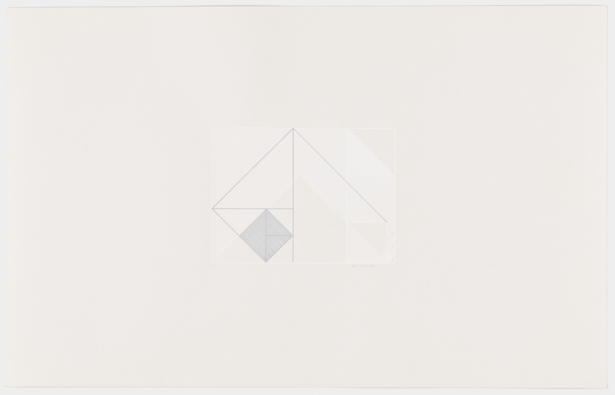 Lauretta Vinciarelli. Untitled (gray and white lines)