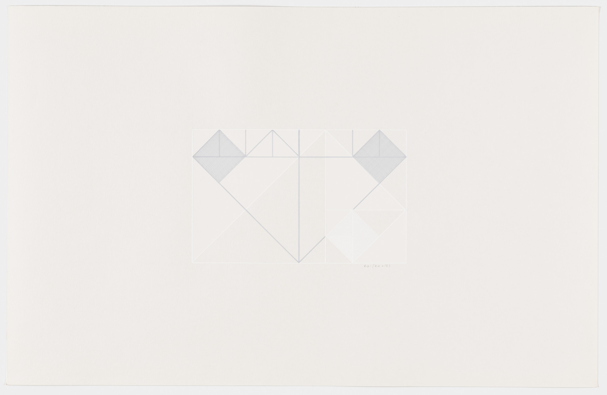 Lauretta Vinciarelli. Untitled (gray and white lines)