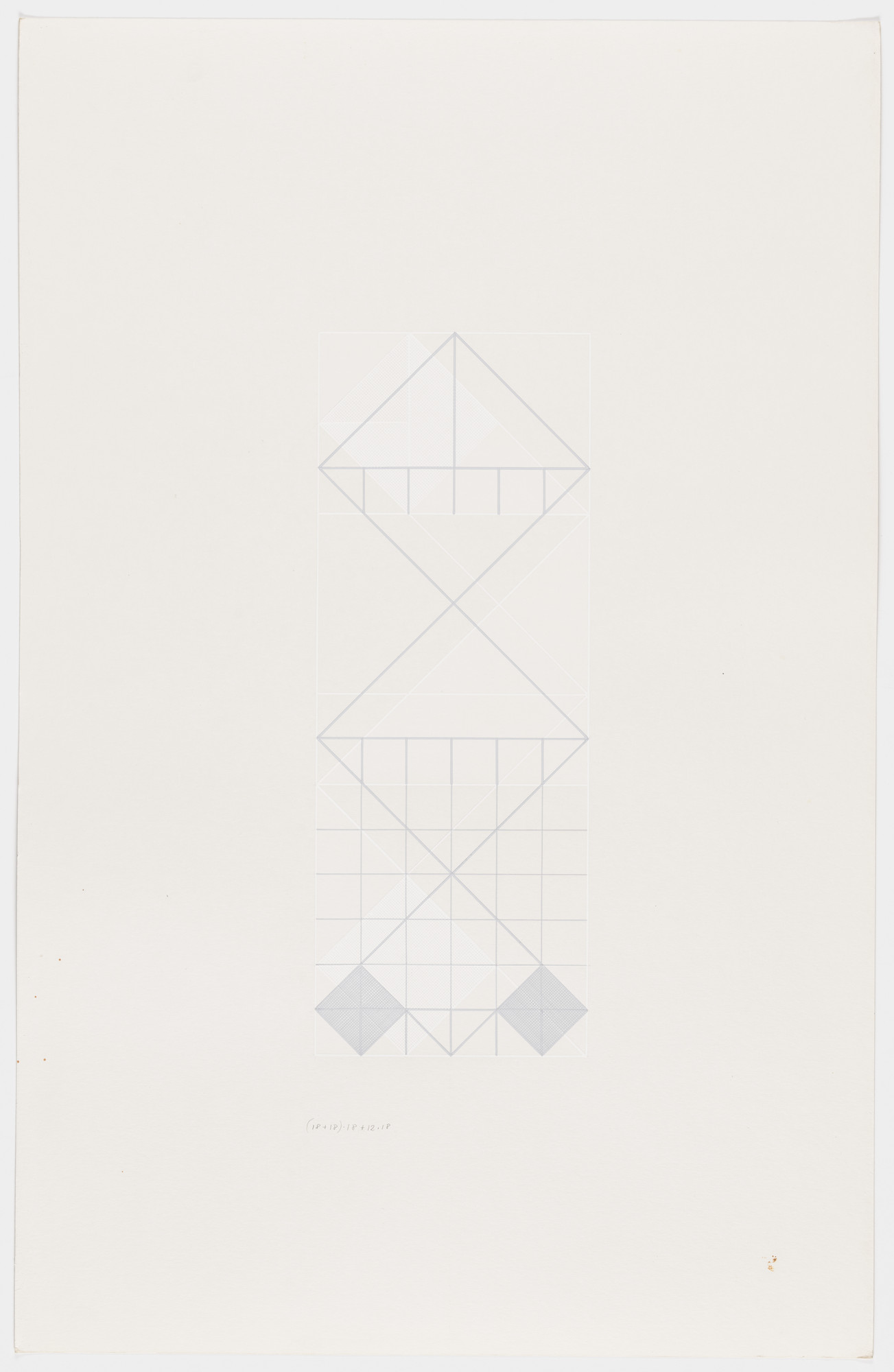 Lauretta Vinciarelli. Untitled (gray and white lines)