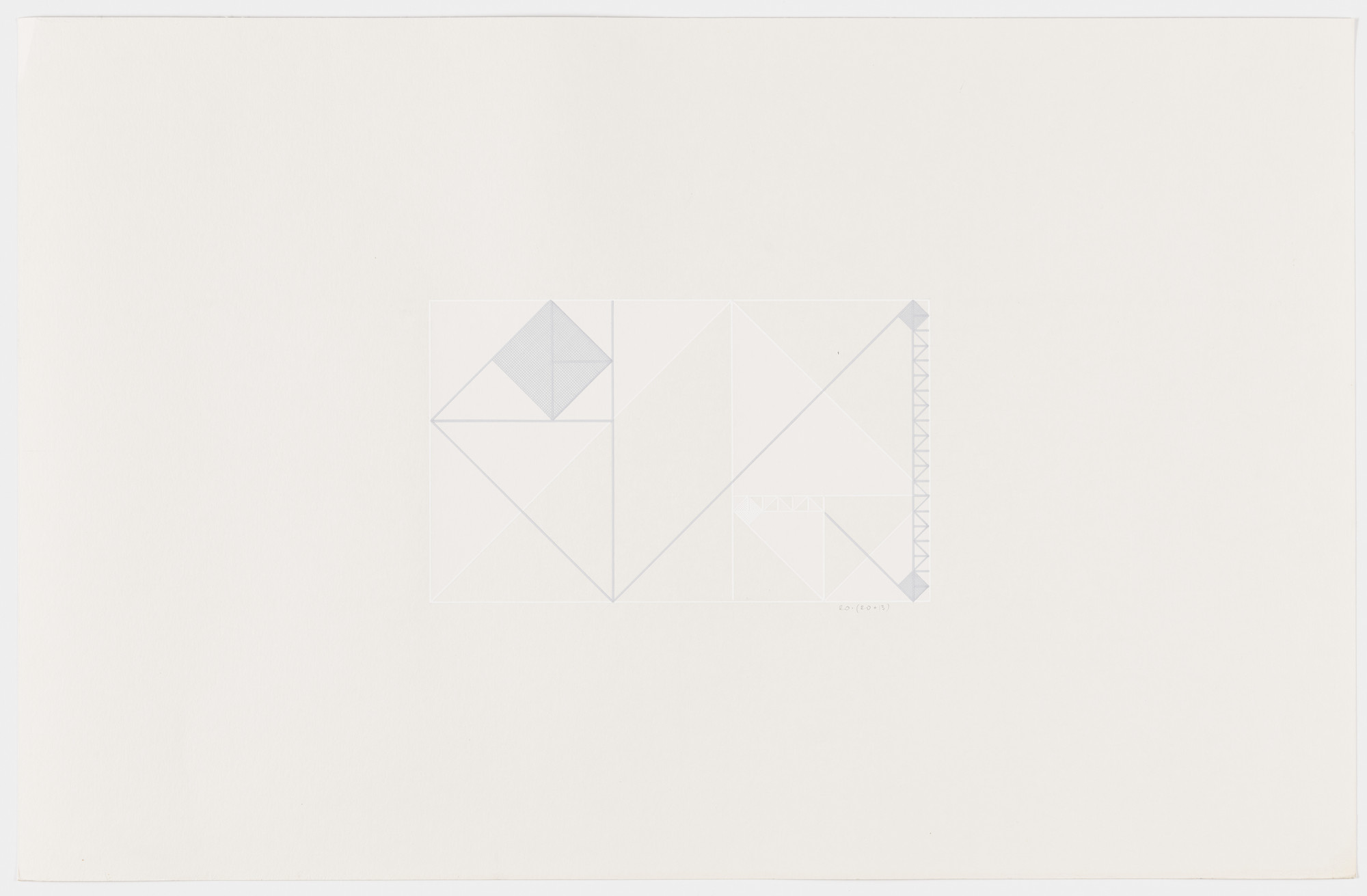 Lauretta Vinciarelli. Untitled (gray and white lines)